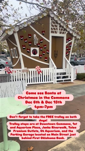 Step into the magic at Christmas in the Commons in Jenks! Santa’s Workshop is back and better than ever!🎅 Bring the kids to meet Santa Claus, snap those must-have holiday photos, and soak in all the festive cheer. The Downtown Commons will be glowing with Christmas trees decorated by local businesses, making it a truly Jenks-style holiday celebration.🎄 👉Join us Dec 6th and Dec 13th from 4pm-7pm to visit Santa at his house! Optional photo opportunity will also be available (but visiting Santa 