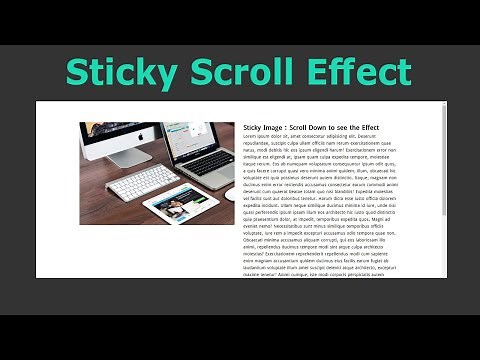 How To Create A Sticky Image Scroll Effect With HTML And CSS Tutorial | CSS Position Sticky