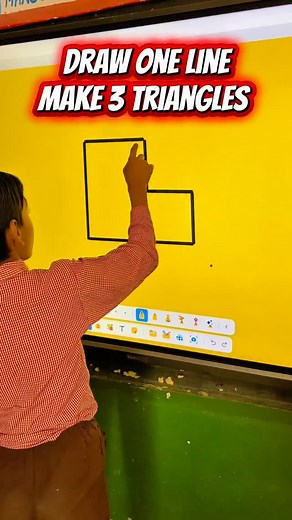 7.7K views | One line, three triangles — can you crack it? 易 . Draw...