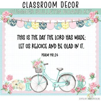 Summer Bulletin Board Christian Classroom Decor Printable