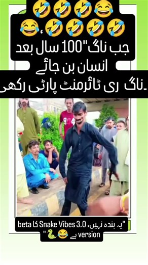 "یہ بندہ نہیں، Snake Vibes 3.0 کا beta version ہے 😂🐍" like.folow. co...