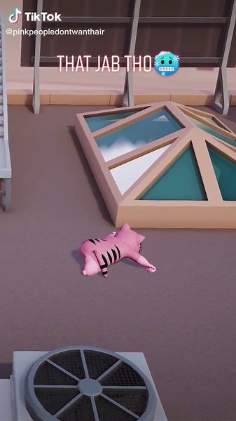 Guy Knocks Out Cat in Gang Beasts Game