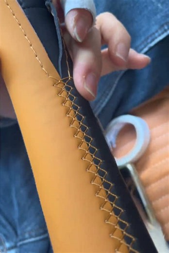 Enjoy every loop, knot, and pull — it’s yours. 💫 #sewing #steeringwheelcover #tutorials #car #interiordesign