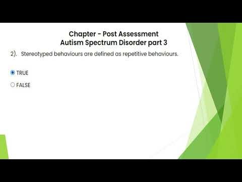 Module 3 Autism Spectrum Disorder Answer Key