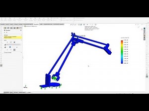 Robotic Arm Stress Analysis Results | SolidWorks Structural Analysis | Carbon Fiber Material.