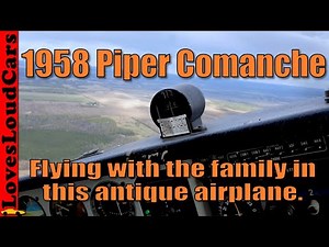 Flying in 1958 Piper Comanche airplane