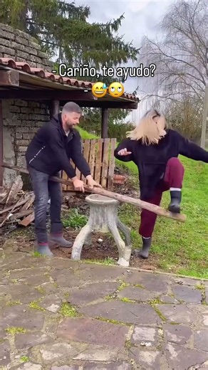 Do couples really help each other like this? #couples #DIY #relatable