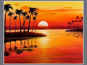 196K views · 2.6K reactions | View of Sunset Acrylic Painting Color used : White, Ultramarine blue, Orange, Magenta, Cadmium yellow, Lemon yellow, Green, Black IG : @eldrawingarts #eldrawingarts #acrylic #acrylicpainting #artist #artwork #art #painting #sunsetpainting | El Drawing Arts | Facebook