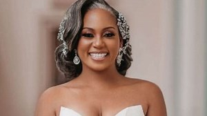 Bride goes viral for donning her natural gray hair on her wedding day