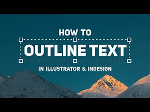 How to OUTLINE text in Illustrator & InDesign