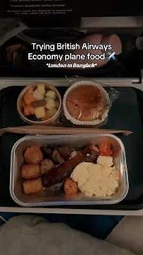 Trying British Airways economy plane food ✈️
