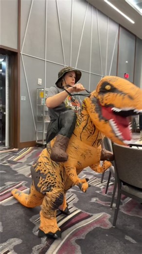 Accurate Personnel on Instagram: "Closing out the day the AP Palooza way 🦖🎉 Jurassic-themed presentations, card castle building, football throws, and nonstop laughs at every department-themed table."