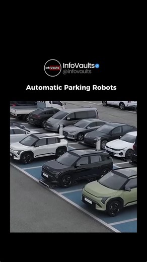 Info Vaults on Instagram: "These AI-driven parking robots are changing the game. No exhaust fumes, no human mistakes — just smooth precision. Using LiDAR and advanced sensors, they can spin 360°, glide sideways, and tuck cars into impossible spaces. The wildest part? They don’t even need new parking buildings. Old lots are now doubling or tripling capacity. Would you hand over your keys to a parking robot? 🤖 #aitechnology #smartparking #futuretech #robotvalet #parkingsolutions #techinnovation #