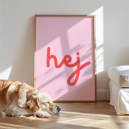 Hej Poster Red, Hallway Wall Art, Typography Poster, Scandinavian Wall Decor, Welcome Wall Print, Hello Hey Hi Art Print, DIGITAL DOWNLOAD - Etsy