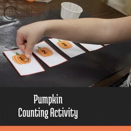 🎃PUMPKIN COUNTING ACTIVITY 🎃 Download the pumpkin counting cards, count the pumpkin seeds, and place them on the cards. This is such a fun math activity! Grab the printable pumpkin cards here: https://teaching2and3yearolds.com/pumpkin-math-for-preschoolers-with-free-printable-cards/ | Teaching 2 and 3 Year Olds - Activities for Toddlers and Preschoolers