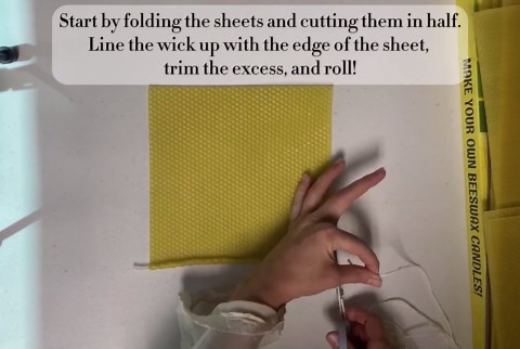 Make Your Own Beeswax Candle Kit - Includes 10 Full Size 100% Beeswax Honeycomb Sheets in Natural and Approx. 6 Yards (18 Feet) of Cotton Wick. Each Sheet Measures Approx. 8" x 16 1/4".