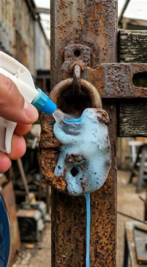 "Rusty Lock Restored Like New! 🔐✨"