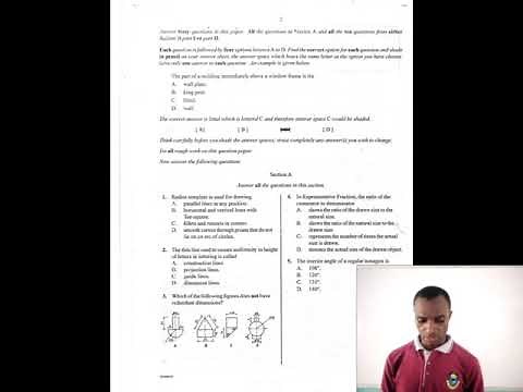 Complete Answers For 2018 WAEC Technical Drawing Objective Questions Pt 1