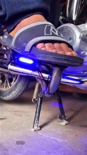 Bike Footrest LED Light Mod 🔥 | Desi Jugaad Modification 😱 #Shorts