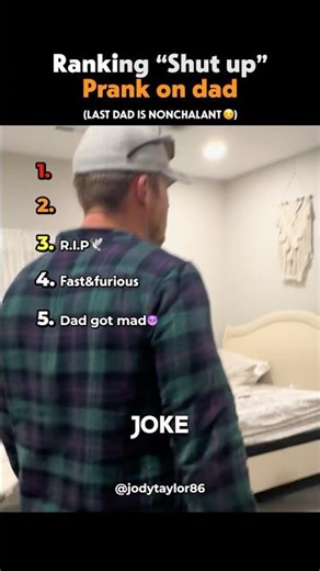 Ranking "Shut Up" Prank On Dad