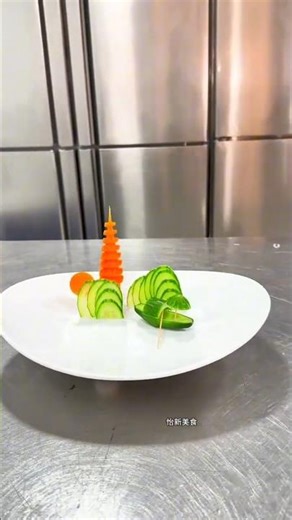 Cucumber & Carrot Magic - Stunning Vegetable Carving Ideas #Vegetable Carving Cutting design Skills#