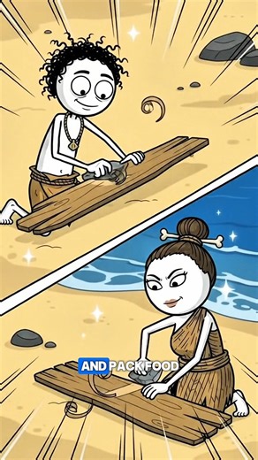 Cavemen Crossed the Ocean 50,000 Years Ago With No Map 😱 #shorts #animation #historyfacts