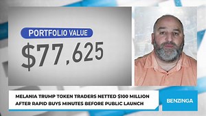 Melania Trump Token Traders Netted $100 Million After Rapid Buys Minutes Before Public Launch