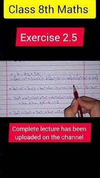 Class 8th Maths Exercise 2.5 Question 3 Complete #maths #viralvideo #ytshorts