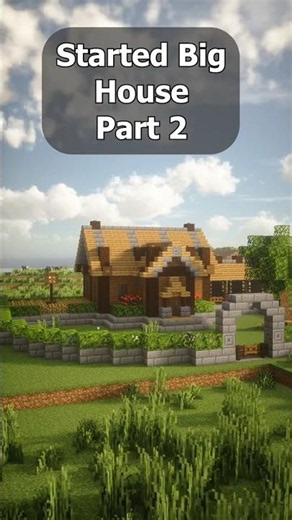 How to Build a BIG Starter House in Minecraft! Part 2🏡✨