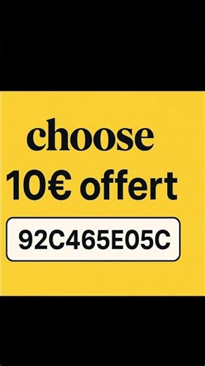 10€ offerts chez Choose avec le code promo 92C465E05C – Offre exclusive !