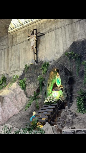 Sunken Shrine of Our Lady of Lourdes in Bacolor Pampanga a half buried church that stood strong after the Mt Pinatubo Eruption #catholicchurch #sunkenshrine #sunkenshrineofourladyoflourdes #ourladyoflourdes #pampanga