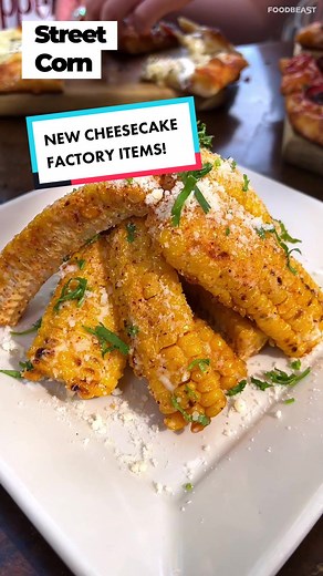 Trying out @The Cheesecake Factory’s NEW menu items! #cacioepepe #cheesecake #corn