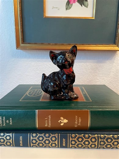 Vintage Black Cat Figurine | Redware Black Cat With Red Bow Tie | Halloween Kitty Cat Lovers Gift - Etsy Australia