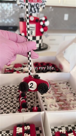 Very Strawberry Cake and Racecar Party Package