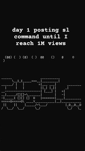 day 1 of linux train 🚂 #steamlocomotive