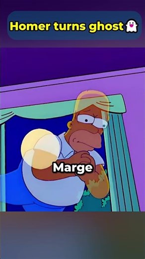 Homer Simpson turns ghost #simpsons