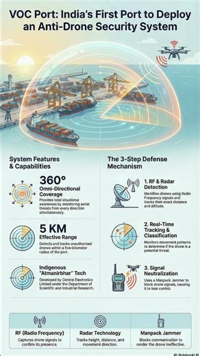 VOC Port Deploys India’s First Anti-Drone System | Current News |