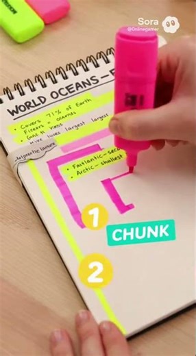 Learn how to memorize faster with the Chunking Method! 🧠✨#studentlife #studytips #studymotivation