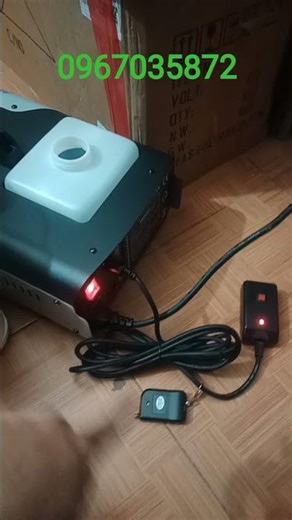 Testing the 1500w fogging machine to ensure airtight ventilation before delivery.