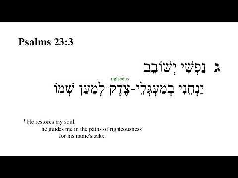 Psalm 23 -- Hebrew Bible Speaker with English Captions