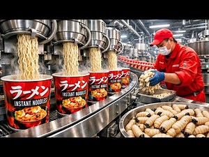 HOW INSTANT NOODLES ARE MADE 🍜 | INDUSTRIAL PROCESS 🏭