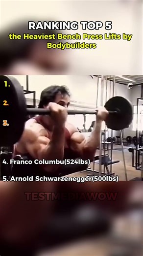 TOP 5 BENCH PRESS LIFTS IN BODYBUILDING💪🏼