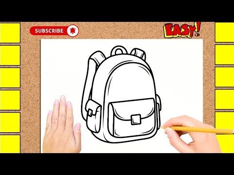 How to Draw a School Bag/ Cute and Easy