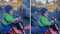 Adventurous toddler already knows he wants to ride a dirt bike. | Rumble