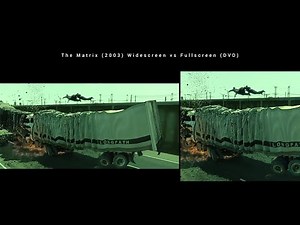 The Matrix Reloaded (2003) Widescreen vs Fullscreen (DVD) Neo helping Morpheus