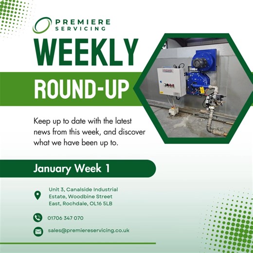  Weekly Round-Up January Week 1  A busy start to 2026! We’ve been hard at work replacing fan belts and combustion filters—helping ensure our customers’ plant is running safely, efficiently, and reliably. A strong start sets the tone for a successful year ahead! #weeklyroundup | Premiere Servicing Ltd | Facebook