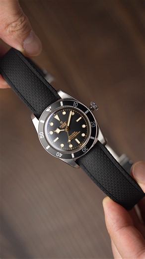 Tudor Black Bay 54 & Pistos Pattern Rubber Band