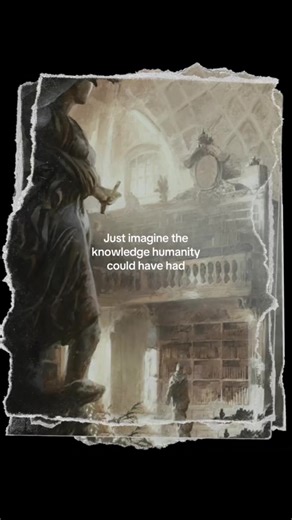 Ancient knowledge of mathematics, philosophy, science, history all gone up in flames, and lost forever. The Library of Alexandria was home to countless scrolls that could have transformed our understanding of the past…