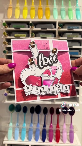 Happy LOVE Day! Full tutorial on my Mixed Up Craft YouTube channel . #popupcards #floatinghexagoncard #funfoldcards #cardmaking #papercraft #valentinesday #valentinescards #diycards #greetingcards #happyhormones