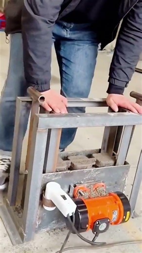 Genius DIY Concrete Block Machine! #shorts